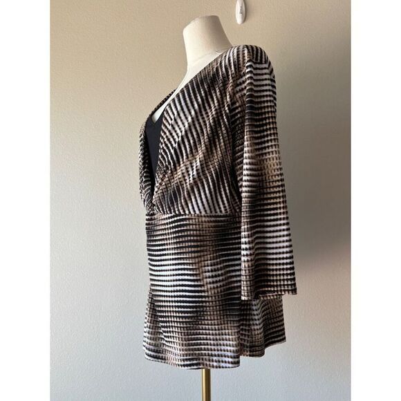 east 5th y2k trippy layered v-neck blouse - Picture 3 of 5